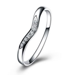 Alliance Ondulée Élysée - En Platine et Diamants Sertis | Gemperles