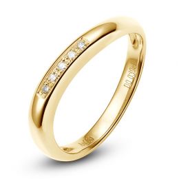 Alliance Femme. Or jaune. Diamants 0.040ct