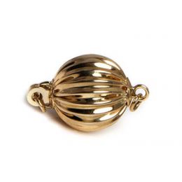 Boccino : 2 Fermoirs 7mm, Or jaune 14cts