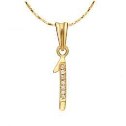 Pendentif 1 - Or jaune 18cts - Diamants 0.035ct