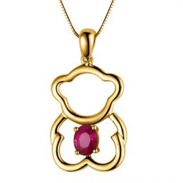 Pendentif or jaune rubis 0.35 carat - Mon petit ourson