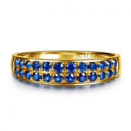 Bague Saphirs en rivière - Or jaune 18 carats