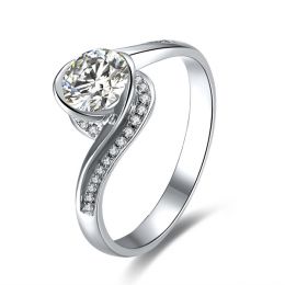 Bague Solitaire Or Blanc, Diamants 0.42ct - Baudelaire, A une Madone | Gemperles