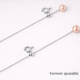 Chaîne vénitienne 45cm. Or blanc 18cts. Ajustable 35-45cm, 1,0gr