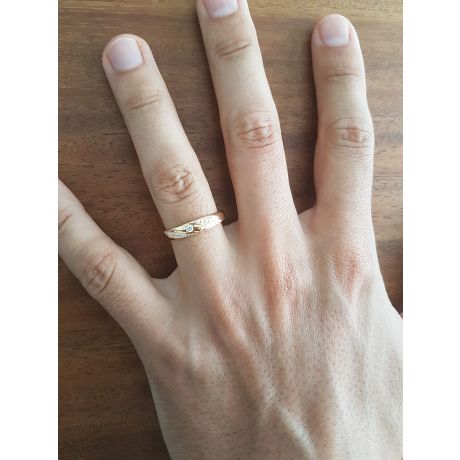 Alliance Stewart- Alliance or jaune diamants - Alliance Homme