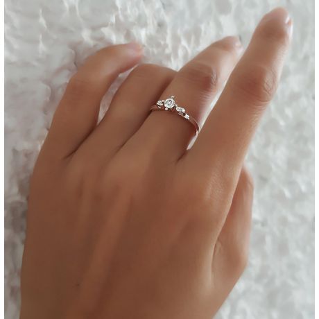 Solitaire Diamant Griffe Weston - Bague Fiancaille en Platine | Gemperles