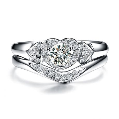 Alliance Ondulée Élysée - En Platine et Diamants Sertis | Gemperles