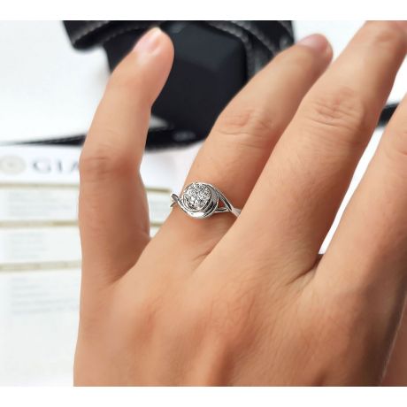 Bague Solitaire Ensorcelé Platine