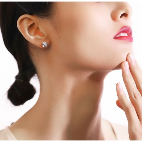 Boucle d'Oreille Il était une fois... Nous. Or blanc, Diamants I Gemperles