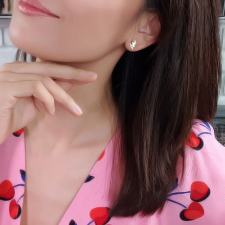 Boucles d'oreilles pendantes. Or jaune Diamants. Carat personnalisable