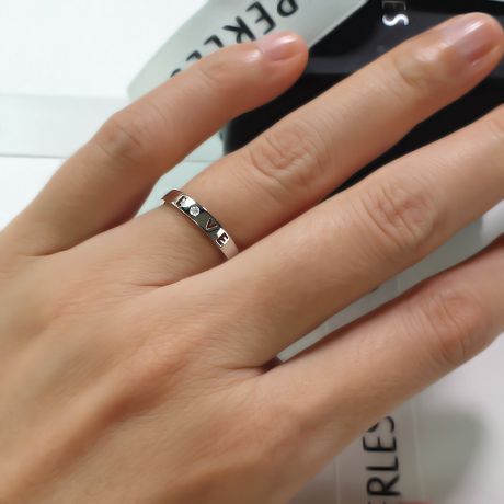 Alliance Love - Alliance femme or blanc - Diamant