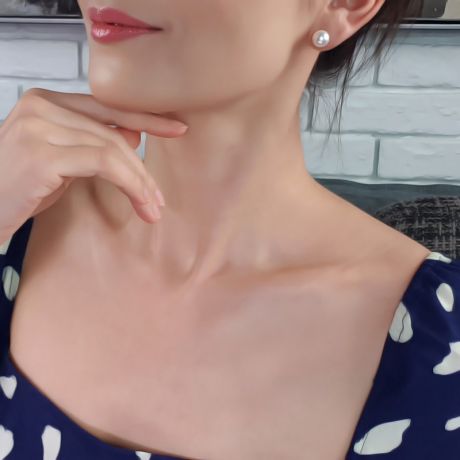 Boucles d'oreilles perles Akoya blanches - 8.5/9mm - GEMME - Or jaune