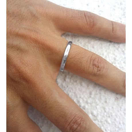 Alliance Mariage - Alliance Homme - Anneau Or Blanc 18 carats | Gemperles