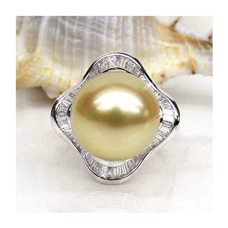 Bague Archipel Bonaparte - Perle d'Australie - Or blanc, diamants 