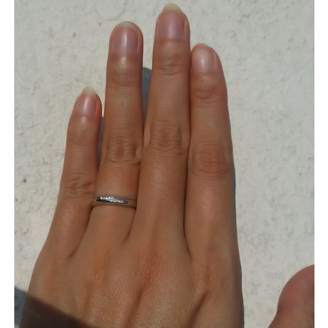Alliance or mariage - Alliance diamants - Or blanc, Femme