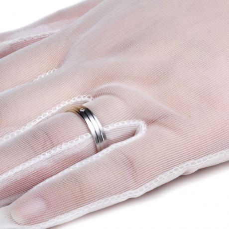 Alliance de mariage rainure - 2 ors - Diamant serti clos - Femme
