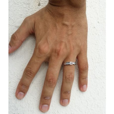 Alliances I DO - Alliances duo d'Or blanc et diamants
