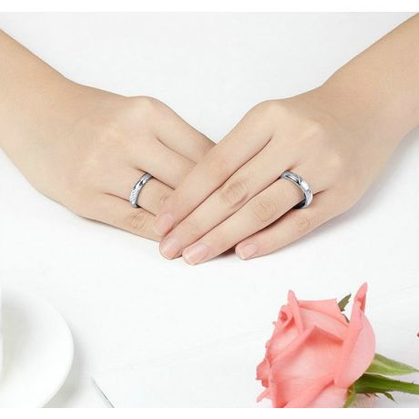 Alliances Duo - Platine - Diamants | Autour de moi