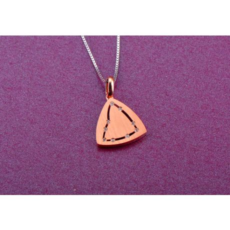 Pendentif signe astrologique - Constellation du capricorne - Or rose