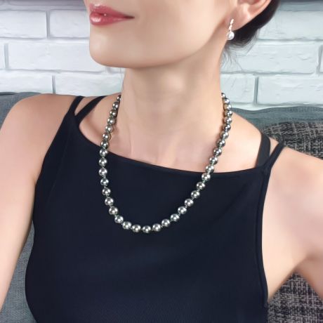 Collier en perles de culture bronzes de Tahiti