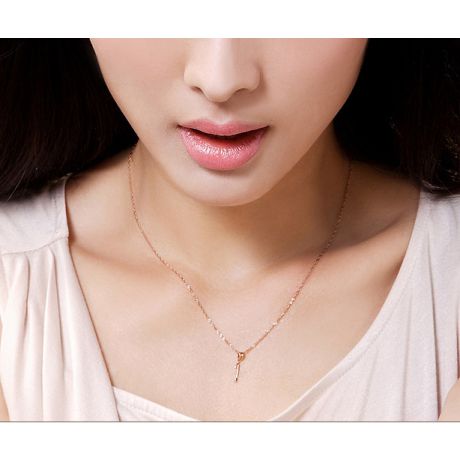 Pendentif chiffre 1 - Or rose 18cts - Diamants 0.035ct