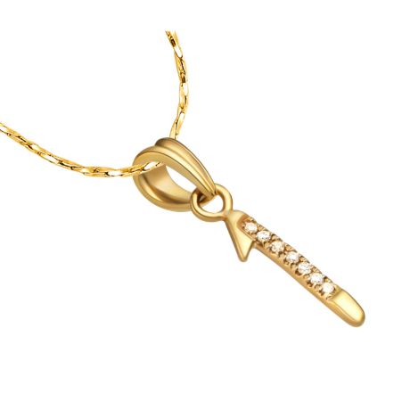 Pendentif 1 - Or jaune 18cts - Diamants 0.035ct