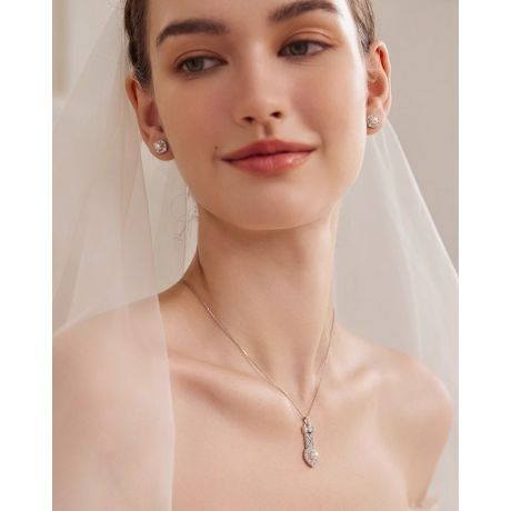 Parure Géométria Préciosa - Pendentif et Boucles d'Oreilles Art Déco 