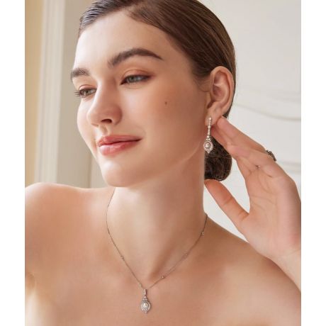 Parure Art Déco Géométria Préciosa – Perles Akoya et Diamants