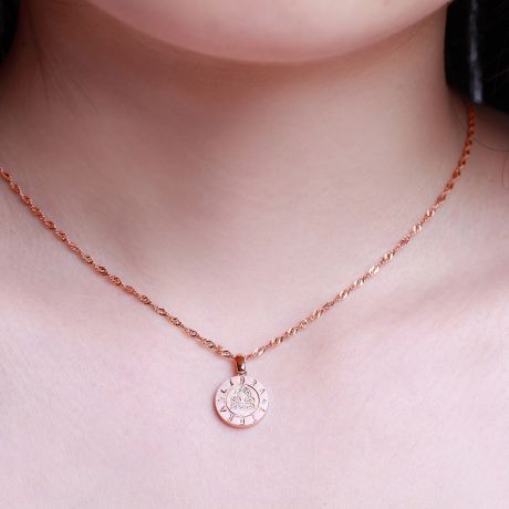 Pendentif Libra Or rose. Signe de la balance. Zodiaque