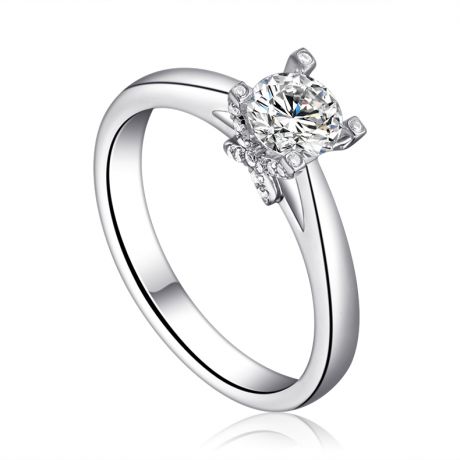 Bague alphabétique - Initiale X - Or blanc, diamants | Gemperles