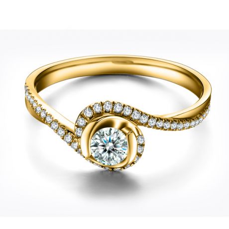 Solitaire Or Jaune & Diamants - Je t'appartiens | Gemperles