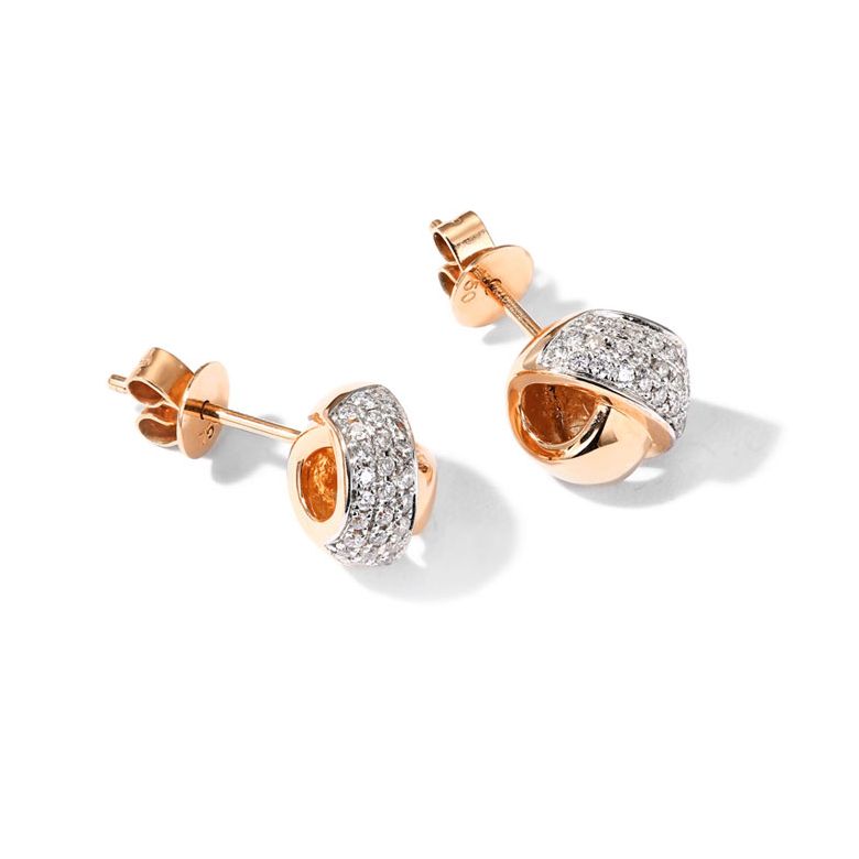 Boucle d'Oreille Il était une fois... Nous. Or rose, Diamants I Gemperles - 8