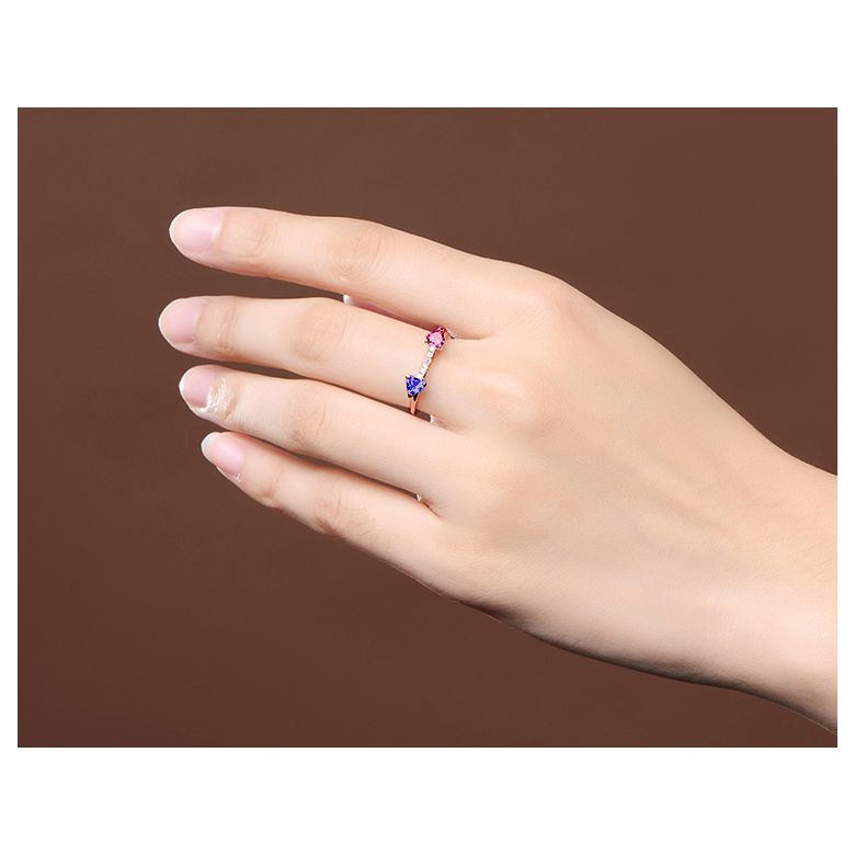 Bague croisée des chemins. Or rose - 5