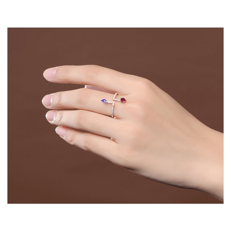 Bague Autre moi. Or rose, diamants, Saphirs - 3