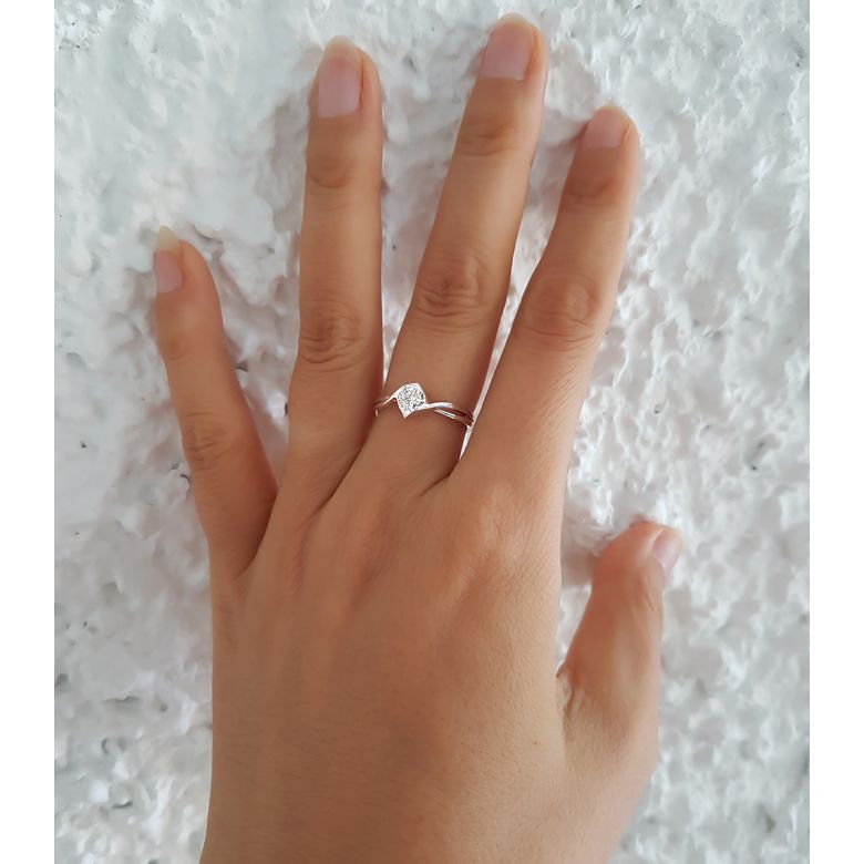 Solitaire Diamant 0.15 Carat - Victor Hugo, A Jeanne Platine | Gemperles - 6