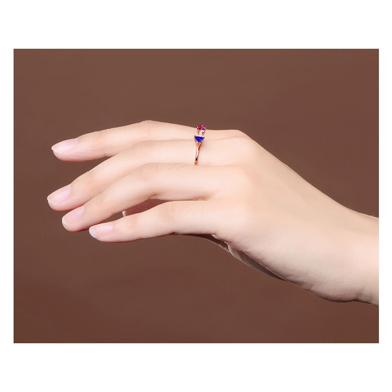 Bague croisée des chemins. Or rose - 7