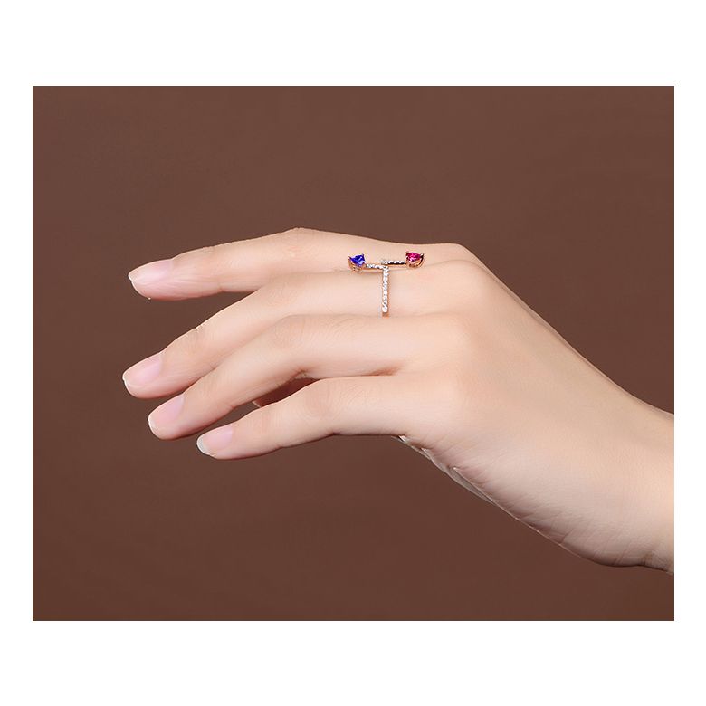 Bague Autre moi. Or rose, diamants, Saphirs - 5