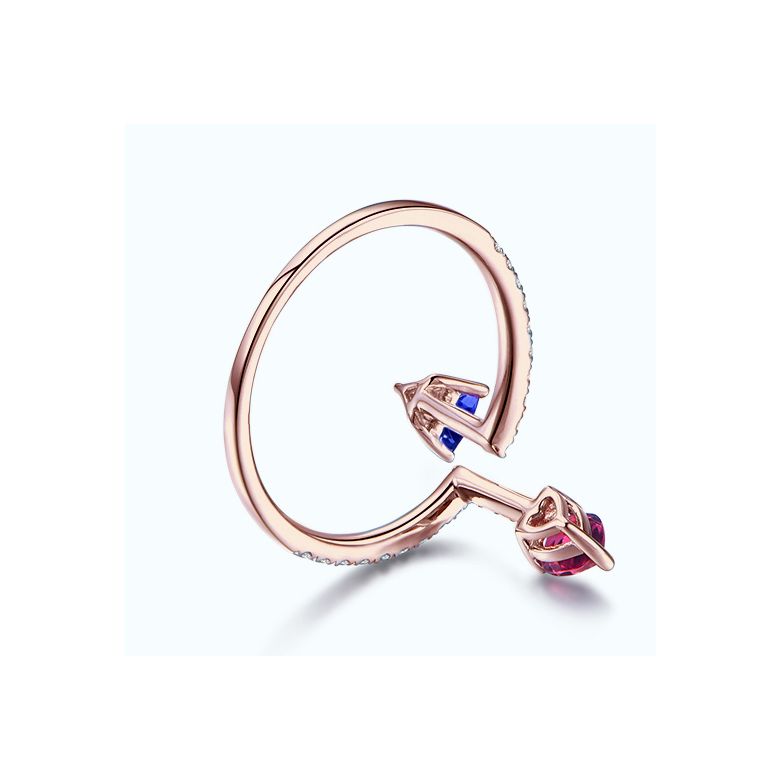 Bague Autre moi. Or rose, diamants, Saphirs - 7