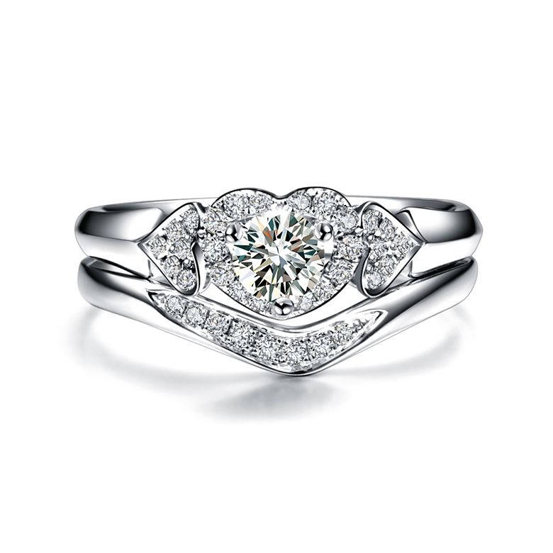 Alliance Ondulée Élysée - En Platine et Diamants Sertis | Gemperles - 2