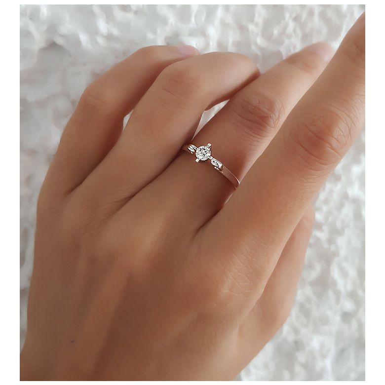 Solitaire Diamant Griffe Weston - Bague Fiancaille en Or Blanc | Gemperles - 5