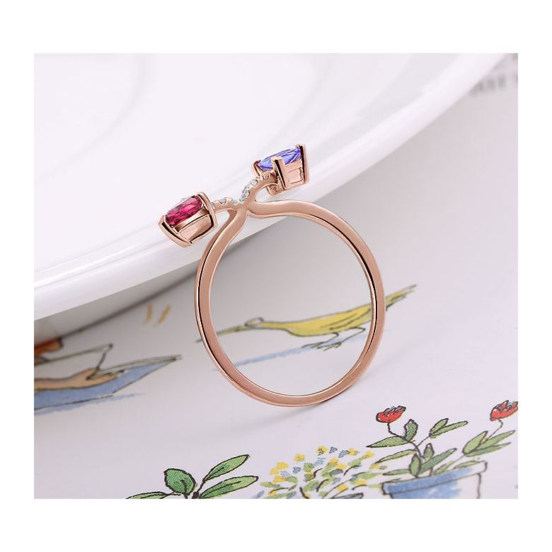 Bague croisée des chemins. Or rose - 6