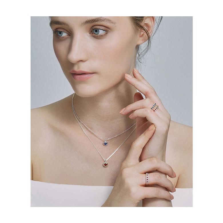 Bague saphir - Tempietto - Or blanc, diamant, saphir - 13