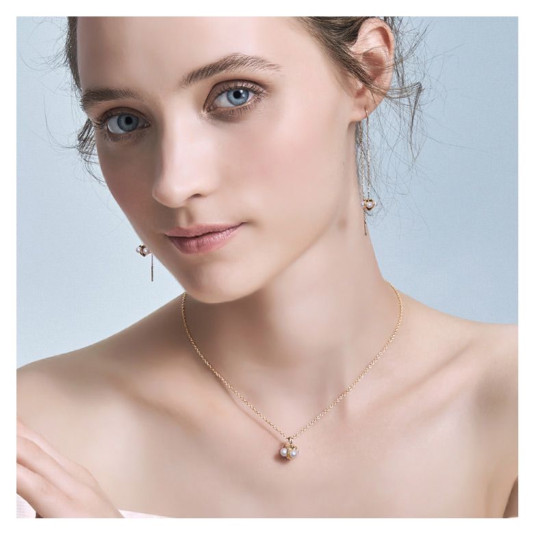 Pendentif trèfle 4 perles - 7