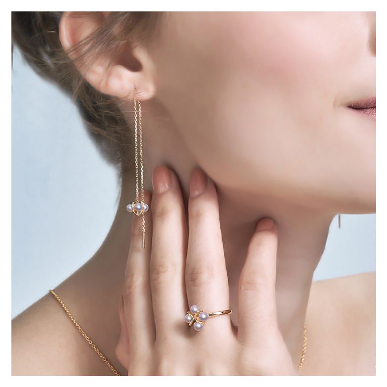 Parure trèfle 4 perles - 3