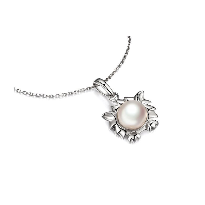 Pendentif Zodiaque. Perle Akoya, Or blanc 18cts - 11