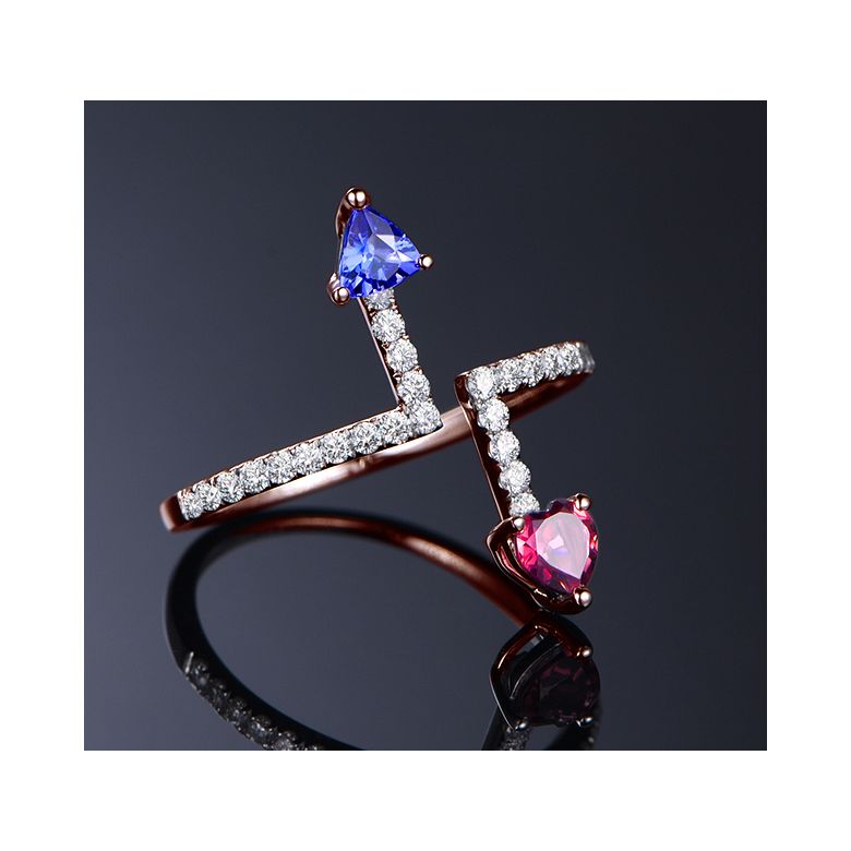 Bague Autre moi. Or rose, diamants, Saphirs - 2