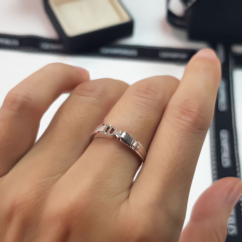 Alliances I DO - Alliances duo d'Or blanc et diamants - 5