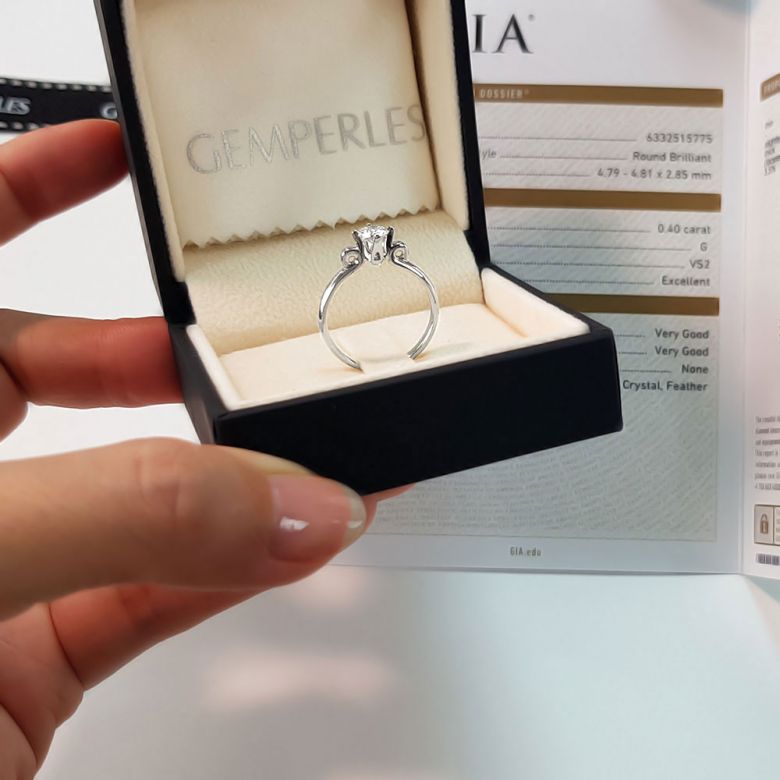 Solitaire Diamant Griffe Weston - Bague Fiancaille en Platine | Gemperles - 7