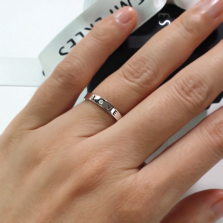 Alliances Love - Alliances Duo d'or blanc - Diamants - 5