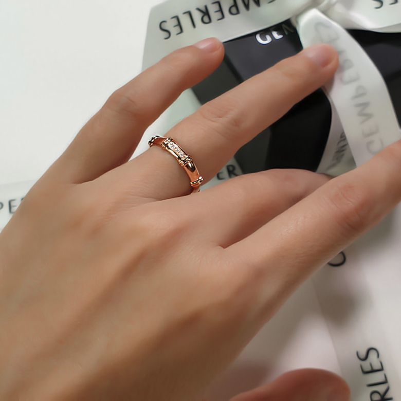 Alliance en or rose 18 carats - Alliance diamants pour Femme | Constance - 2